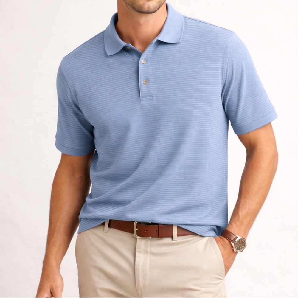 NWT Croft & Barrow ribbed button knit polo